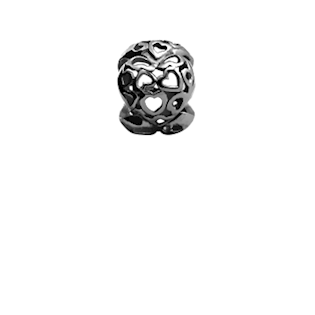 Christina Collect Heart Beat ring in black silver